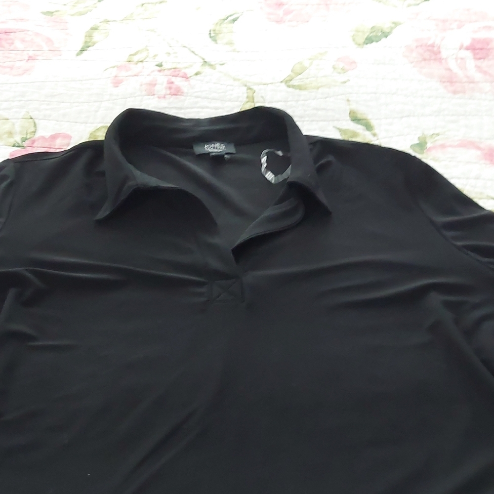 Jones New York Black Signature Polo